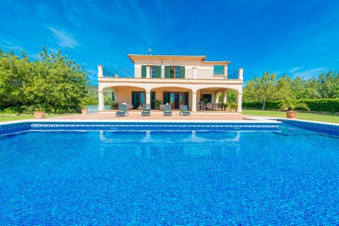 Welcome to this fantastic house at Binissalem, in the middle of Majorca, with amazing views of the forest, for 8 people. This house has a wonderful 12m x 6m chlorine swimming pool, with a depth between 0.9 and 2m, surrounded by a terrace and a lovely...