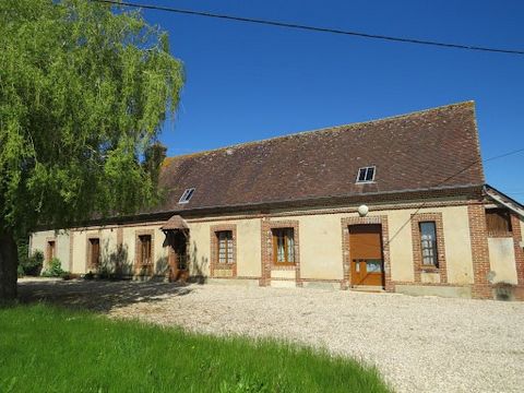 NORMANDY, in the Orne, 135 km west of PARIS, not far from L'AIGLE (61300) with SNCF train station: in a small peaceful hamlet, lovely MAISON DE PAYS type farmhouse built in stone with surrounding brick doors and windows, roof in small tiles. Recent d...