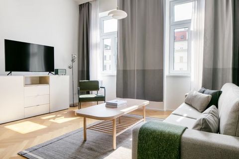 Entdecken Sie das Beste von Wien, mit dieser Ein-Zimmer-Wohnung im 2. Bezirk - Leopoldstadt mit Blick über die Stadt. Es ist ganz einfach, in diesem elegant eingerichteten Apartment mit voll ausgestatteter Küche und stilvollem Wohnzimmer anzukommen u...