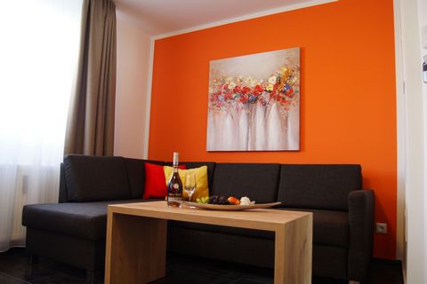 The apartment is modernly furnished and fully equipped. In the kitchen you will find a refrigerator, cutlery, two hotplates, a microwave oven and the indispensable coffee machine. The large, comfortable couch in the living area invites you to relax a...