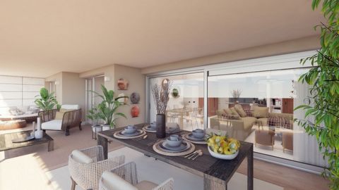 Un nuevo residencial de apartamentos de 2 a 3 dormitorios y Ãticos de 4 dormitorios y de 2 a 3 baÃos a tan sÃ³lo 700m del paseo marÃtimo y a 500m del casco antiguo de San Pedro de AlcÃntara en la nueva zona en expansiÃ³n hacia la playa de Marbella y ...
