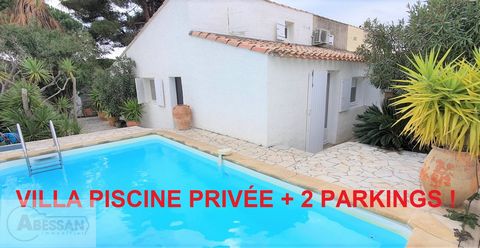 Herault (34) for sale in Cap d'Agde district of Mont St Martin, villa offering its private swimming pool and 2 parking spaces! Composed of an entrance hall, a living room with fitted kitchen and mezzanine, 2 bedrooms on the ground floor and a bathroo...