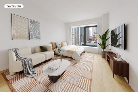 Step into luxury living with residence 29D, a spacious alcove studio boasting high ceilings, bright oversized windows, and a full-sized kitchen. This meticulously designed home features a dedicated home office with built-in Vitsoe desk and adjustable...