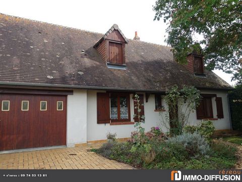 Fiche N°Id-LGB166897: Vendôme, Oucques sector, House with land of about 117 m2 comprising 5 room(s) including 4 bedroom(s) + Garden of 759 m2 - Construction 1989 - Ancillary equipment: garden - garage - veranda - cellar - heating: Electric - provide ...