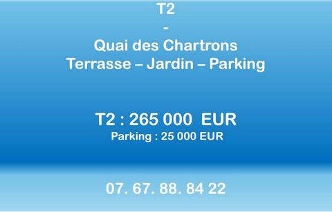 T2 traversant 50 m² avec parking Quais des Chartrons