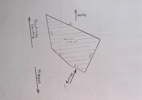 Terrain de 419 m2 entre terre et mer, dans un bel environnement à Plouhinec