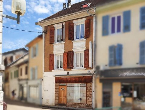Gilles BUISSON Provimo Immobilier offers you exclusively: Belley centre: townhouse about 200 m2 of living space on 4 levels. This former restaurant offers an atypical layout: ground floor: living/dining room (45 m2), kitchen (21 m2). 1st floor: livin...