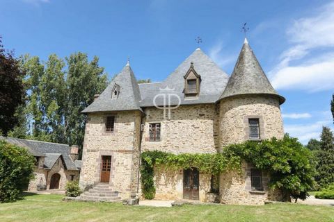 Absolutely beautiful 3 storey, 11 bedroom stone French Chateau with separate cottage, nestling in over 7 acres of glorious landscaped gardens with expansive pool while enjoying wonderful countryside views from its peaceful location near Arnac-Pompado...