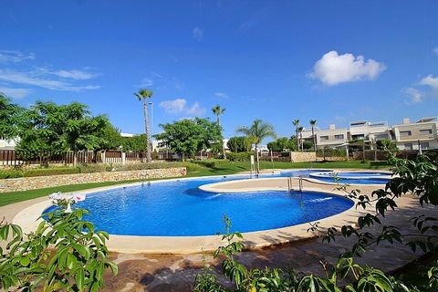 2 bedroom ground floor apartment in Vistabella Golf . Apartment for rent available. Luxury 2 bedroom apartment with large green areas and communal pool on a golf course near San Miguel de Salinas. This ground floor apartment enjoys a large private ga...