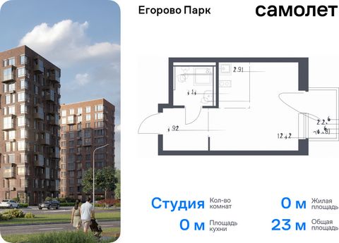 Продается квартира-студия. Квартира расположена на 3 этаже 12 этажного монолитного дома (Корпус 3.1, Секция 2) в ЖК «Егорово Парк» от группы «Самолет». ЖК «Егорово Парк» — подмосковный жилой комплекс комфорт-класса на юго-востоке Подмосковья в 20 мин...