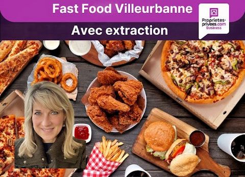 A SAISIR VITE ! Patricia ROCHAT vous propose cette belle affaire de restauration rapide en emplacement N° 1 à Villeurbanne. Idéal pour franchise, enseigne nationale. - Surface totale 100 m², grandes vitrines, terrasse - 2 Extractions Bail en cours 3/...