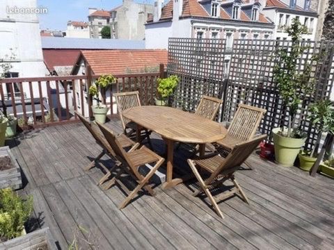 Duplex d’exception avec terrasse plein ciel sur le Plateau de Saint-Maurice, entre verdure et Paris