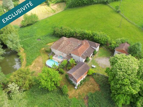 Ferme avec dépendances, piscine et grand terrain.